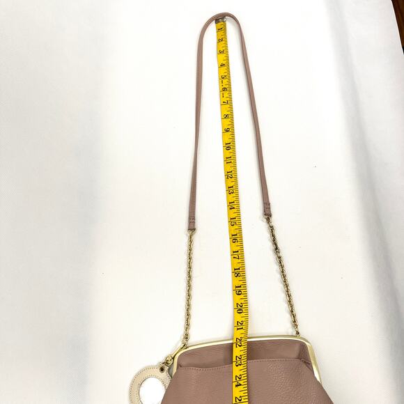 Hobo Lana Crossbody Bag Lotus Mauve Pink Leather and Go Mirror Charm Chain Strap - Picture 7 of 14